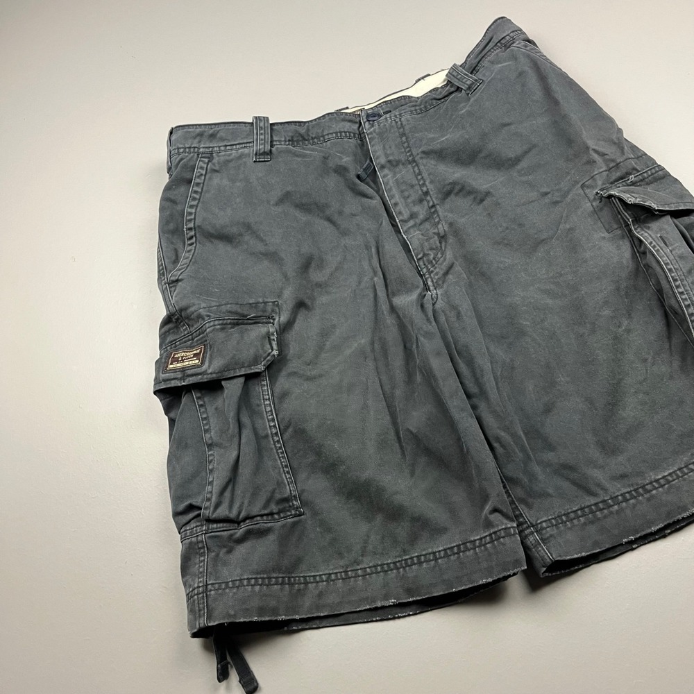 Abercrombie & Fitch Cargo Shorts Mens 38 Gray Vintage Fatigues Heavy Paratrooper